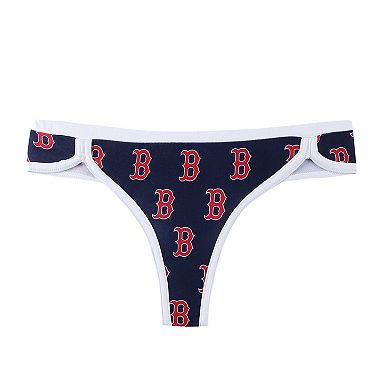 Women's Concepts Sport Navy Boston Red Sox 2-Pack Allover Print Knit Thong Set