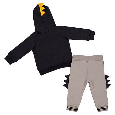 Infant Colosseum Black/Gray Iowa Hawkeyes Dino Pullover Hoodie and Pants Set
