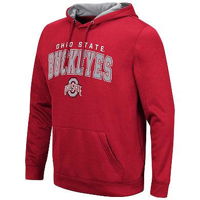 Men's Colosseum Scarlet Ohio State Buckeyes Resistance Pullover Hoodie