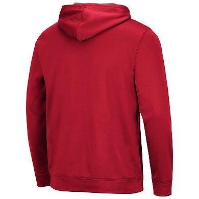 Men's Colosseum Scarlet Ohio State Buckeyes Resistance Pullover Hoodie