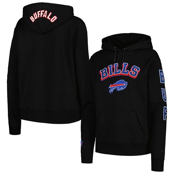 Women's Pro Standard Black Buffalo Bills Animal Print Fleece Pullover