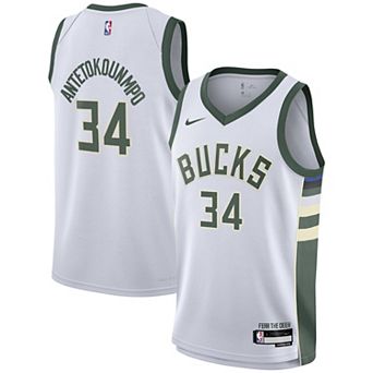 Youth Nike Giannis Antetokounmpo White Milwaukee Bucks Swingman Jersey - Association Edition