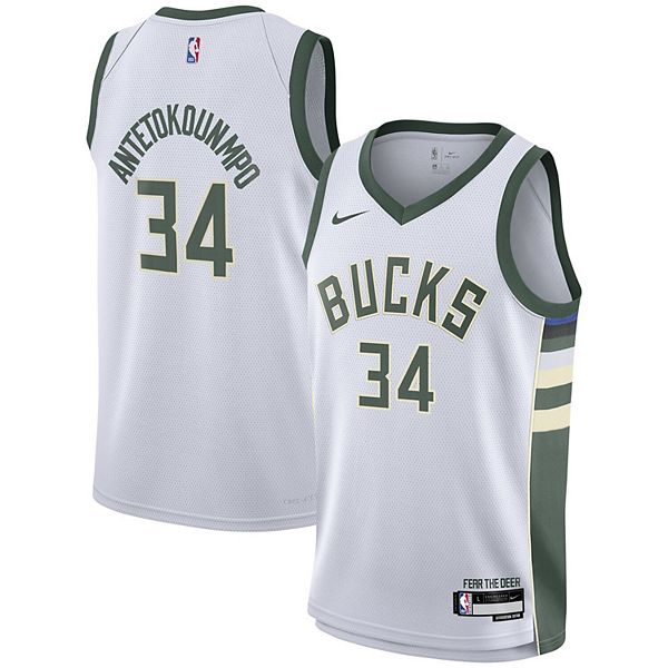 Youth Nike Giannis Antetokounmpo White Milwaukee Bucks Swingman Jersey ...