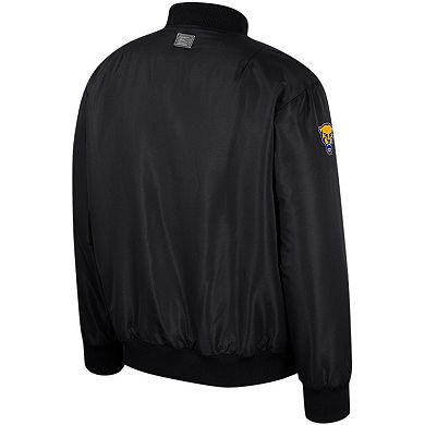 Men's Colosseum  Black Pitt Panthers Full-Zip Bomber Jacket