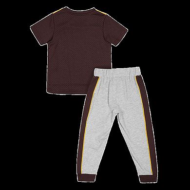 Toddler Colosseum Brown/Heather Gray Wyoming Cowboys Ka-Boot-It Jersey & Pants Set