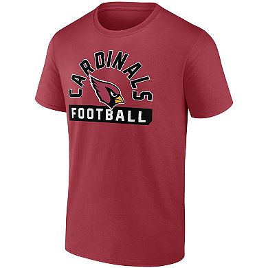 Men's Fanatics Branded Cardinal/White Arizona Cardinals Two-Pack 2023 Schedule T-Shirt Combo Set