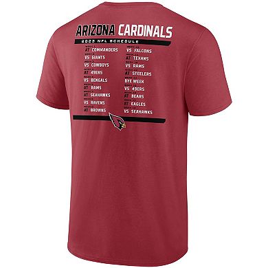 Men's Fanatics Branded Cardinal/White Arizona Cardinals Two-Pack 2023 Schedule T-Shirt Combo Set