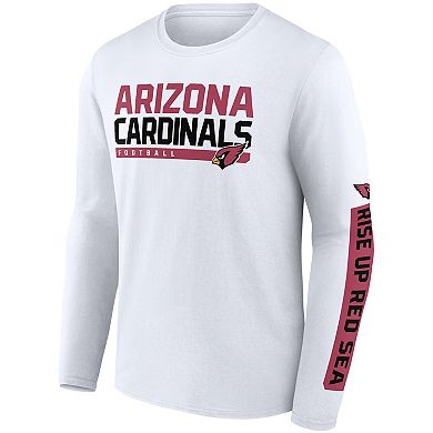 Men's Fanatics Branded Cardinal/White Arizona Cardinals Two-Pack 2023 Schedule T-Shirt Combo Set