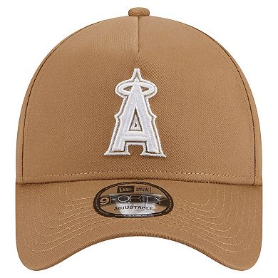 Men's New Era Khaki Los Angeles Angels A-Frame 9FORTY Adjustable Hat