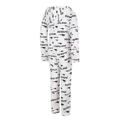 Women's Concepts Sport Cream New England Patriots Docket Hoodie Full-Zip Union Suit