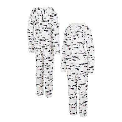 Women's Concepts Sport Cream New England Patriots Docket Hoodie Full-Zip Union Suit