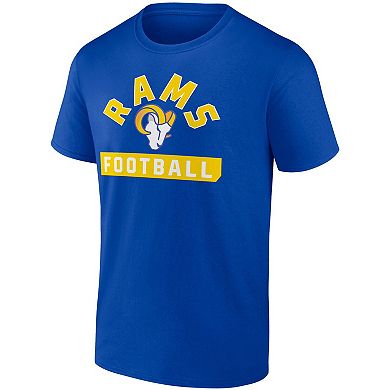 Men's Fanatics Branded Royal/White Los Angeles Rams Two-Pack 2023 Schedule T-Shirt Combo Set