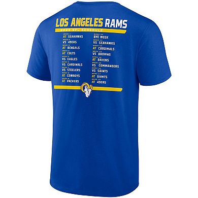 Men's Fanatics Branded Royal/White Los Angeles Rams Two-Pack 2023 Schedule T-Shirt Combo Set