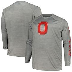 Men's Nike Heather Gray Ohio State Buckeyes Arch 2-Hit Long Sleeve T-Shirt  