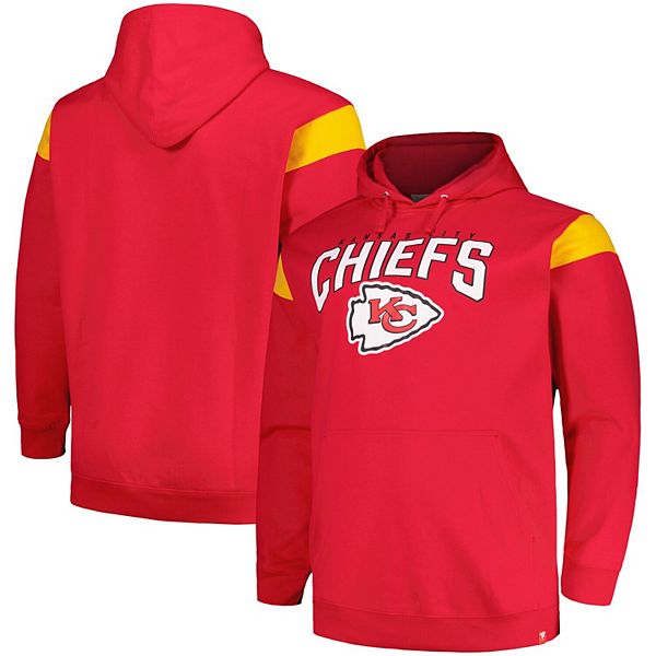 Men's Profile Red Kansas City Chiefs Big & Tall Trench Battle Pullover ...