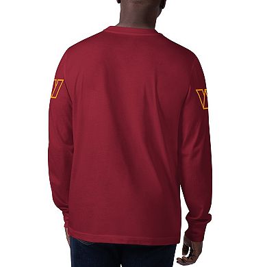 Men's Starter Burgundy Washington Commanders Clutch Hit Long Sleeve T-Shirt
