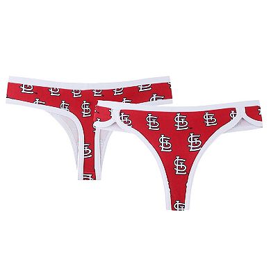 Women's Concepts Sport Red St. Louis Cardinals 2-Pack Allover Print Knit Thong Set