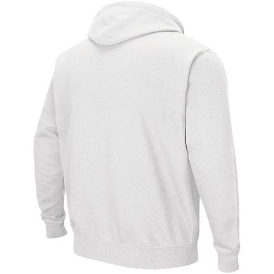 Men's Colosseum White LSU Tigers Sunrise Pullover Hoodie