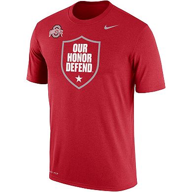 Men's Nike Scarlet Ohio State Buckeyes Our Honor Defend Performance T-Shirt