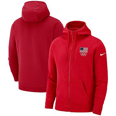 Men's Nike Red Team USA Club Pullover Hoodie