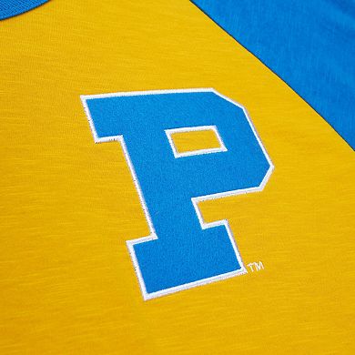 Men's Mitchell & Ness Gold Pitt Panthers Legendary Slub Raglan Long Sleeve T-Shirt