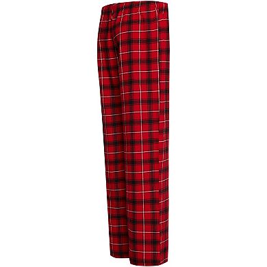 Women's College Concepts Red/Black Chicago Bulls Arctic T-Shirt & Flannel Pants Sleep Set