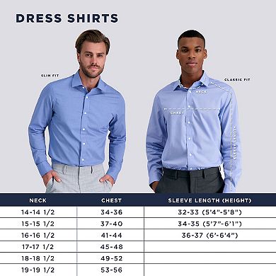 Big & Tall Haggar® Smart Wash® Classic Fit Solid Dress Shirt