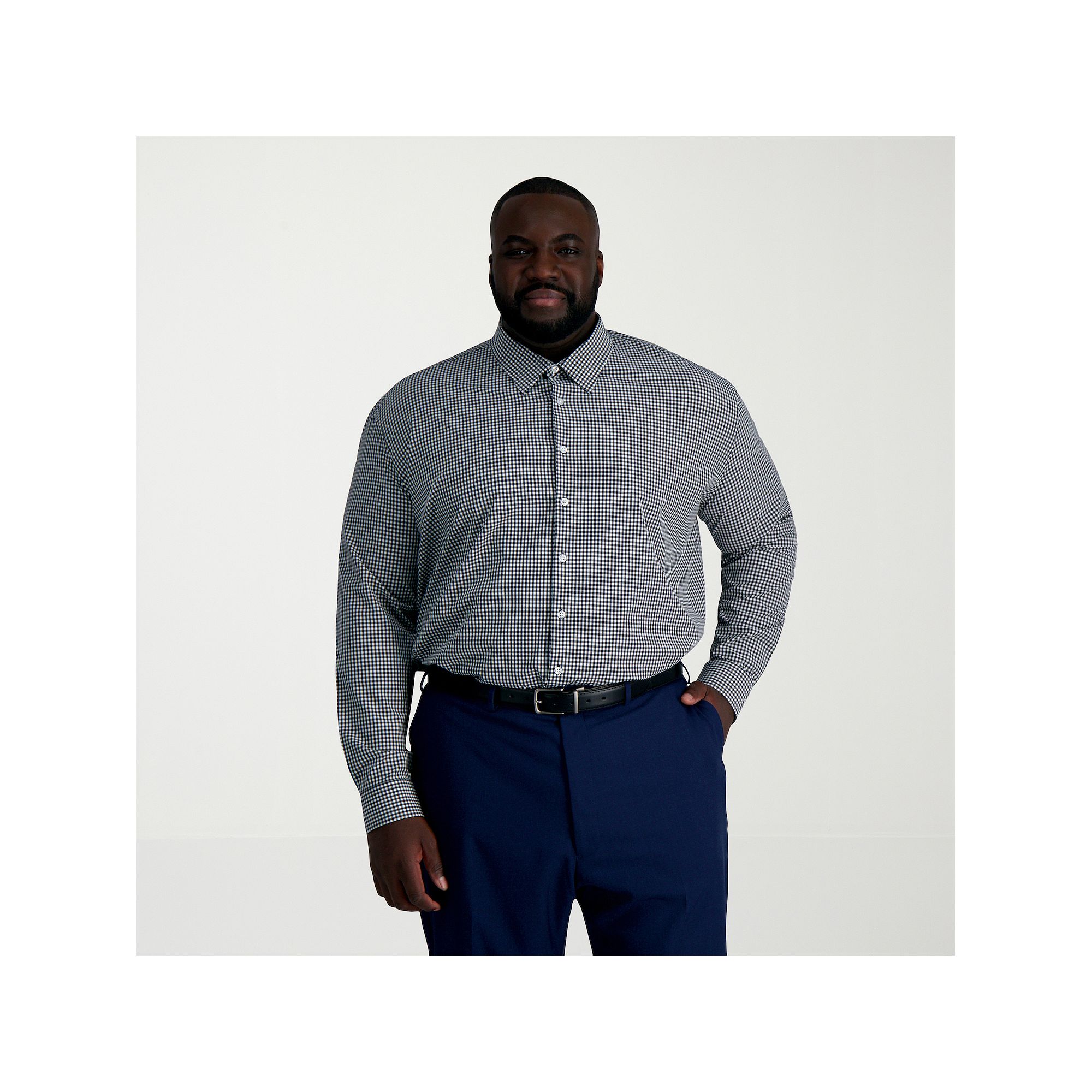 Big & Tall Haggar® Smart Wash® Classic Fit Solid Dress Shirt, Mens, Size