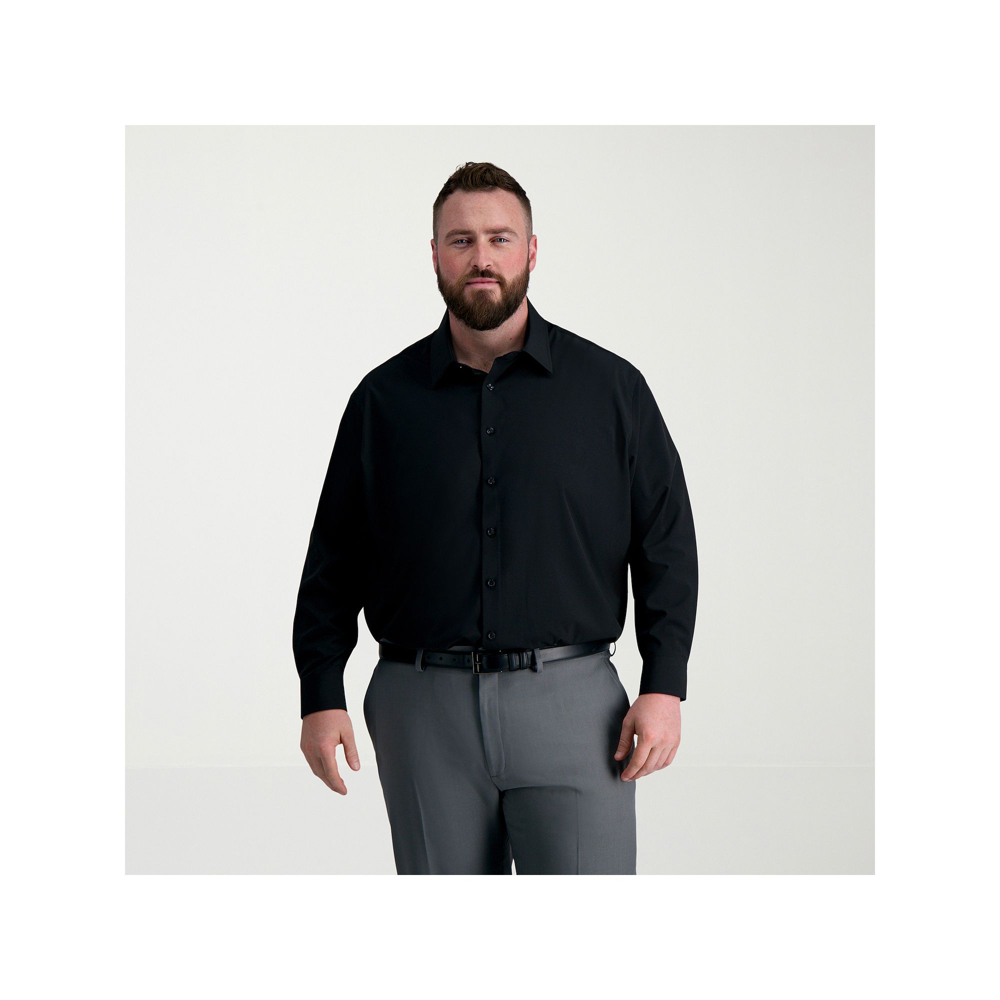 Big & Tall Haggar® Smart Wash® Classic Fit Solid Dress Shirt, Mens, Size