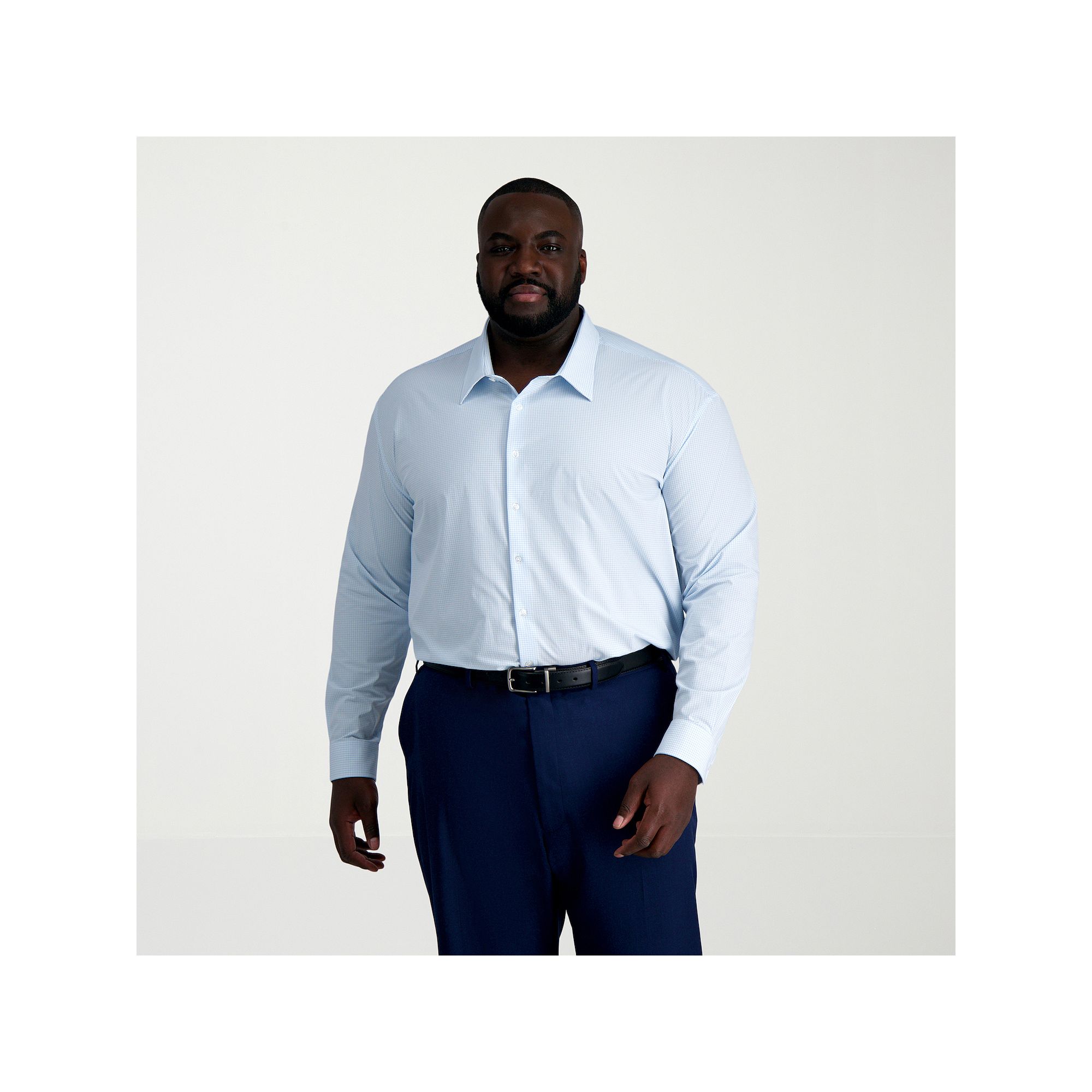 Big & Tall Haggar® Smart Wash® Classic Fit Solid Dress Shirt, Mens, Size