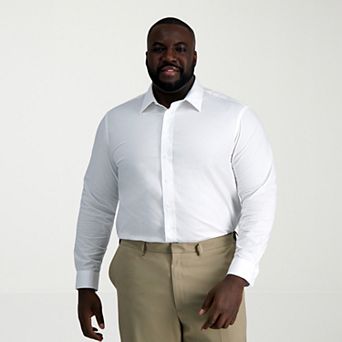 Big & Tall Haggar® Smart Wash® Classic Fit Solid Dress Shirt