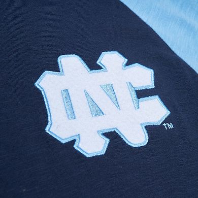 Men's Mitchell & Ness Navy North Carolina Tar Heels Legendary Slub Raglan Long Sleeve T-Shirt