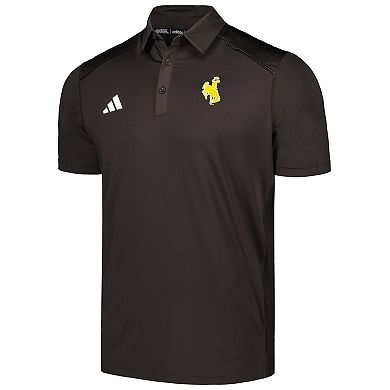 Men's adidas Brown Wyoming Cowboys Classic AEROREADY Polo