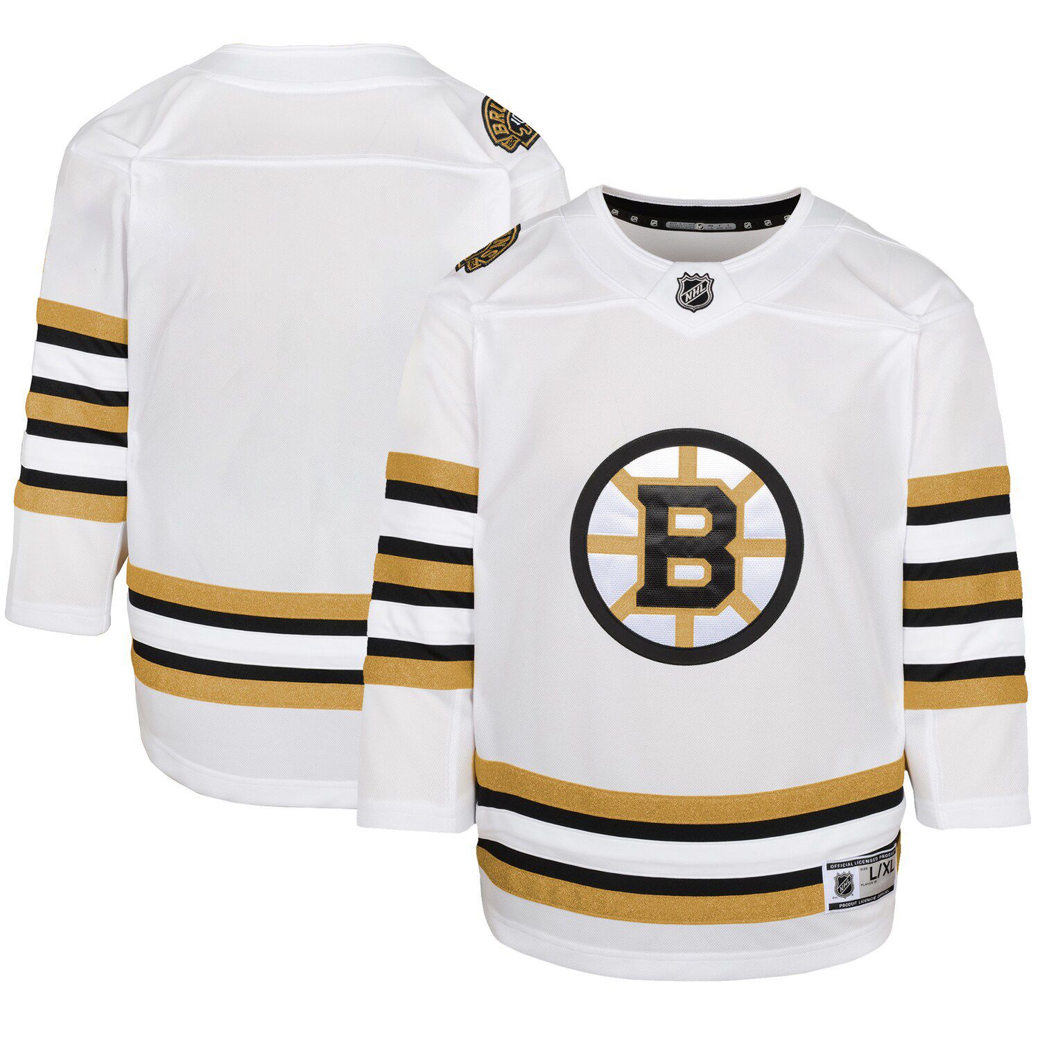 Youth White Boston Bruins 100th Anniversary Premier Jersey