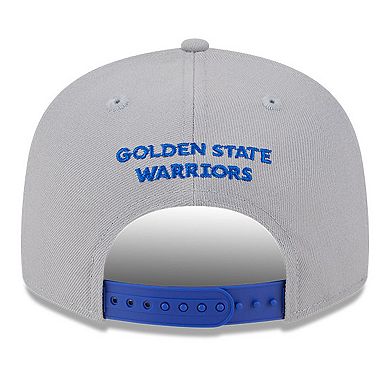 Men's New Era Gray Golden State Warriors Chenille Band 9FIFTY Snapback Hat