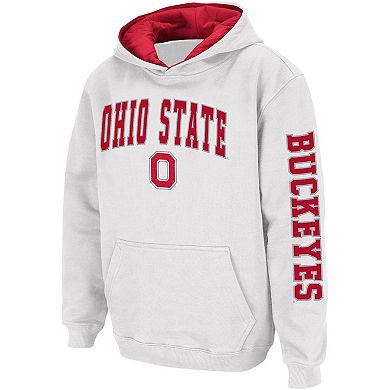 Youth Colosseum White Ohio State Buckeyes 2-Hit Pullover Hoodie