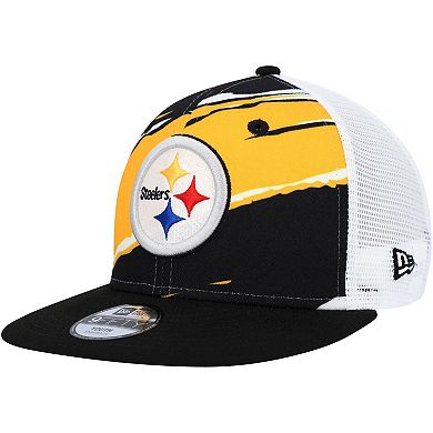Youth New Era Black Pittsburgh Steelers Tear 9FIFTY Snapback Hat
