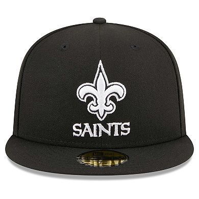 Men's New Era Black New Orleans Saints Main Patch 59FIFTY Fitted Hat