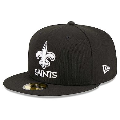 Men's New Era Black New Orleans Saints Main Patch 59FIFTY Fitted Hat