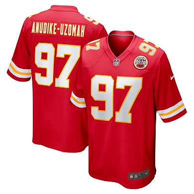 Men's Nike Felix Anudike-Uzomah Red Kansas City Chiefs 2023 NFL Draft First Round Pick Game Jersey