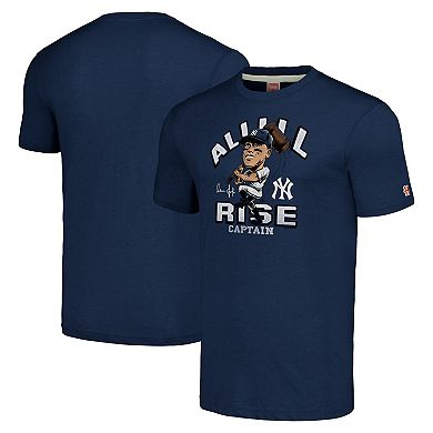 Men's Homage Aaron Judge Navy New York Yankees Caricature Tri-Blend T-Shirt