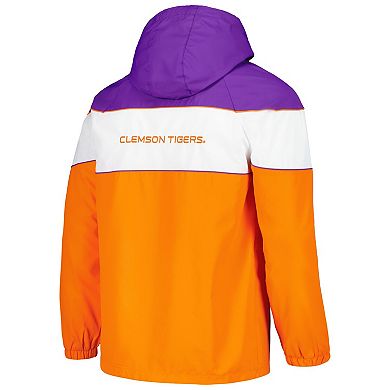 Men's G-III Sports by Carl Banks Orange Clemson Tigers Center Line Half-Zip Raglan Hoodie Jacket