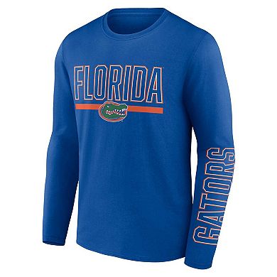 Men's Profile Royal Florida Gators Big & Tall Two-Hit Graphic Long Sleeve T-Shirt