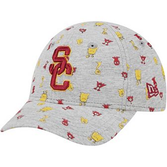 Toddler New Era Heather Gray USC Trojans Allover Print Critter 9FORTY Flex Hat