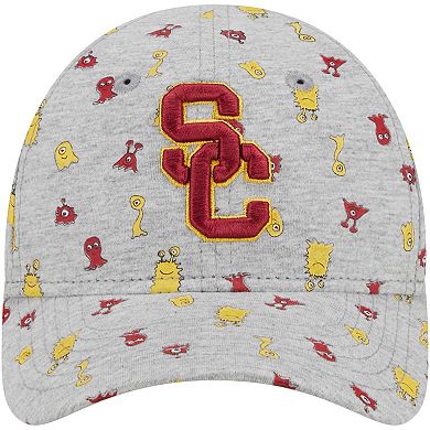 Toddler New Era Heather Gray USC Trojans Allover Print Critter 9FORTY Flex Hat