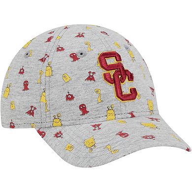 Toddler New Era Heather Gray USC Trojans Allover Print Critter 9FORTY Flex Hat