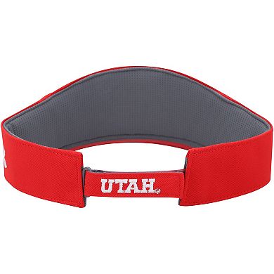 Men's Under Armour Red Utah Utes Blitzing Visor