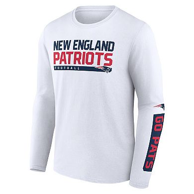 Men's Fanatics Branded Navy/White New England Patriots Two-Pack 2023 Schedule T-Shirt Combo Set