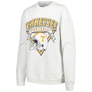 Women's Established & Co. Ash Tennessee Volunteers Logo Pullover Sweatshirt