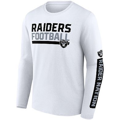 Men's Fanatics Branded Black/White Las Vegas Raiders Two-Pack 2023 Schedule T-Shirt Combo Set